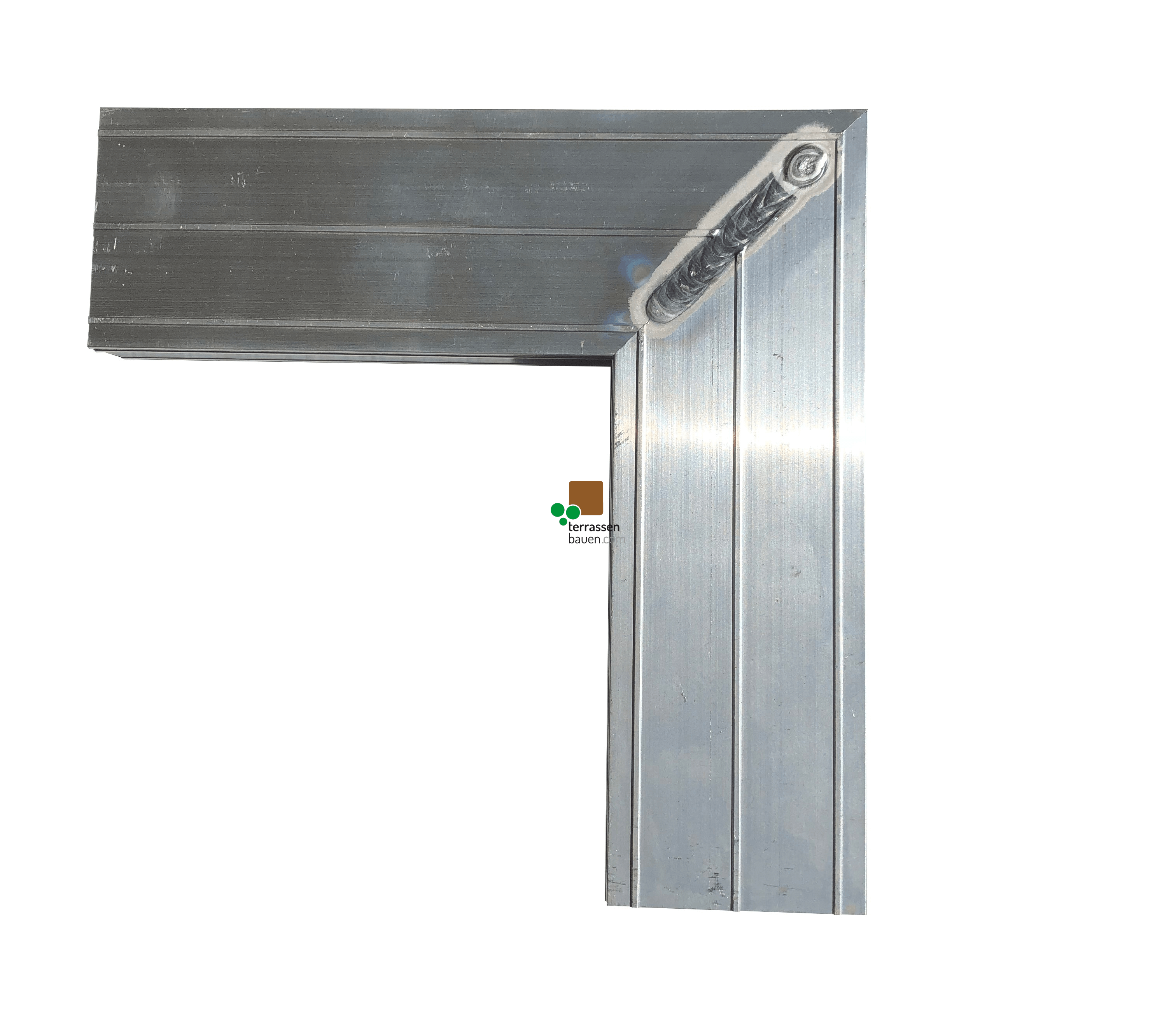 K&R Terracon Eckverbinder für BASE Alu UK 196mm Schenkellänge, 2 Stück