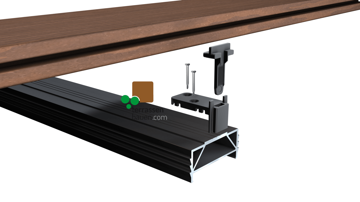 K&R Terrastart mit Edelstahlschraube für Holz- UND Alu-Unterkonstruktion, 20 Stück